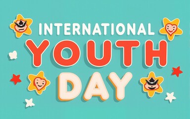 Fototapeta premium international youth day. High quality