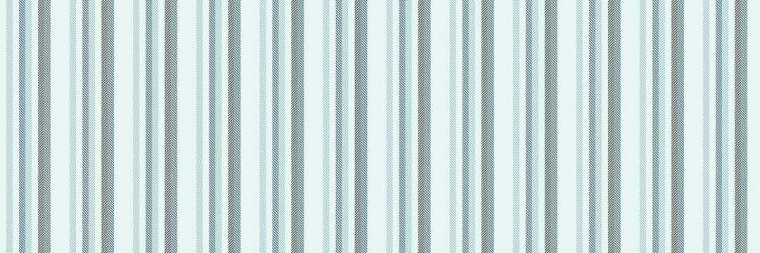 Border vertical lines vector, anniversary seamless textile background. Direct texture pattern fabric stripe in white and cyan colors.