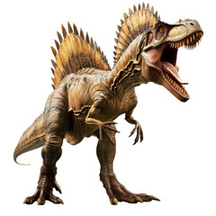 Fototapeta premium Majestic Spinosaurus Roaring with Sharp Teeth and Unique Spines