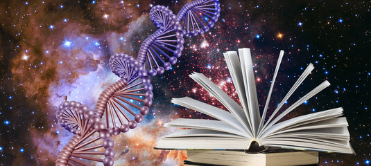 Journey through the cosmos in a blend of science, literature, and the mysteries of DNA