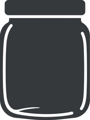 Simple glass jar icon