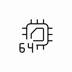 processor architecture icon sign vector