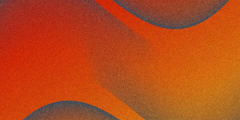 Fiery red brown burnt orange copper black abstract background. Geometric shape. Color gradient. 3d effect. Noise rough grungy grain. Neon light metallic. Design. Template. Web banner. Wide. Panoramic.
