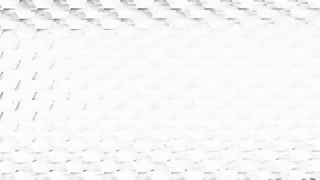 An abstract, textured white pattern of folded or cascading shapes