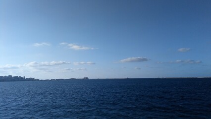 Tranquil moment on an empty beach in North Coast, Egypt