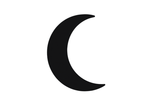 Abstract Crescent Shape Symbolizing Night, Mystery, and Celestial Cycles