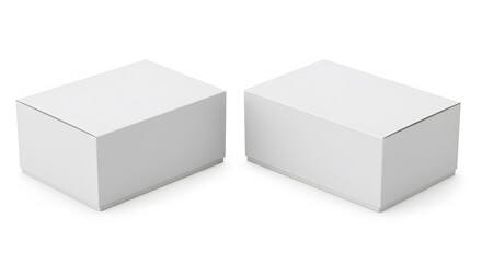 Blank White Cardboard Boxes, Product Mockup, Minimalist Design