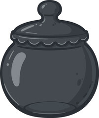 Vintage glass jar with lid