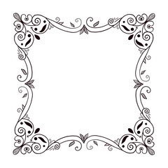 Minimal vintage corner frame in art deco style