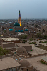 View of Itchan Kala, the walled inner town of the city of Khiva