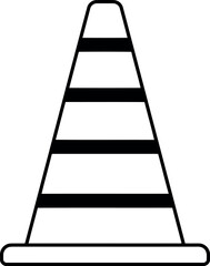 Traffic cone icon safety and construction symbol