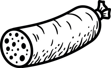 Hand drawn sausage illustration food art