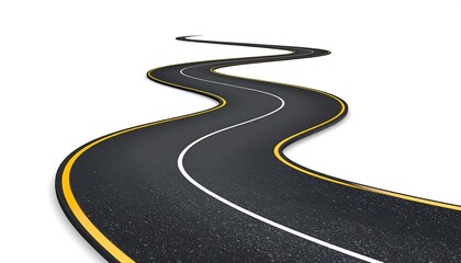 Winding road leading into the distance