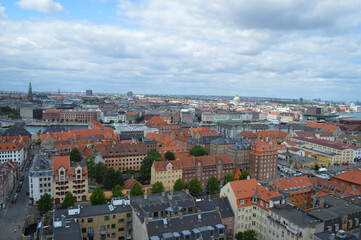 Fototapeta premium Copenhagen, Denmark Skyline its iconic colorful buildings and World's famous Danish Architecture.