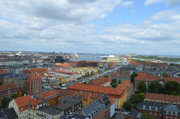 Fototapeta premium Copenhagen, Denmark Skyline its iconic colorful buildings and World's famous Danish Architecture.