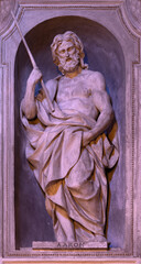 PIACENZA, ITALY - MAY 19, 2025: The stucco statue of High priest Aron in the church Chiesa di San...