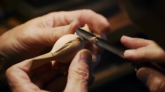 Woodcarving in progress