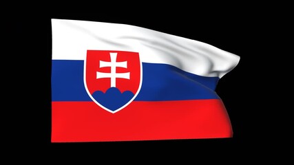 Slovakia Flag Looping Animation 