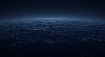 Fototapeta premium Dark Ocean Horizon at Night