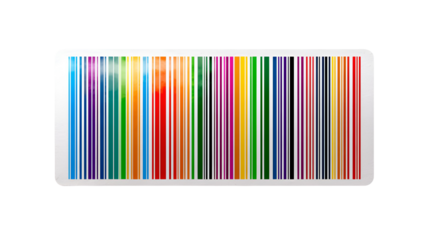 Colorful Barcode Abstract Design Rainbow Stripes