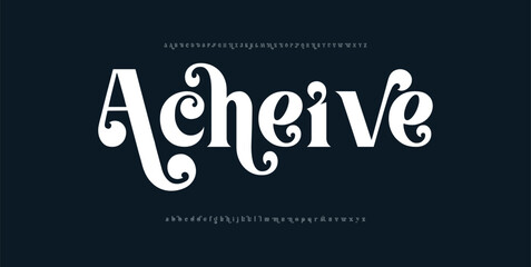 Achive  Modern minimal abstract alphabet fonts. Typography technology, electronic, movie, digital, music, future, logo creative font.