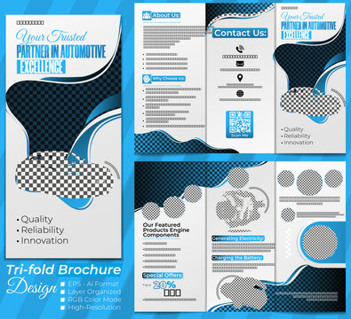 modern and sleek Tri-fold design, Brochure design template, creative Tri-fold Brochure design, 