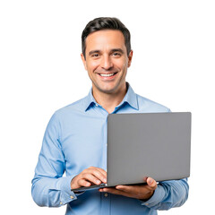 man with laptop