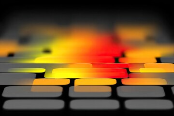 Abstract graphic of glowing, colorful blocks