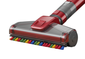 Isolated Vacuum Cleaner Head with Multi-Colored Brush Bristles