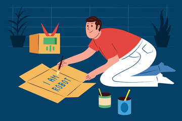 Robot Costume Crafting