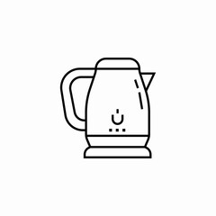 electric water kettle icon sign vector