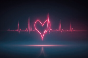 World heart day. heart pulse and heartbeat. heartbeat lone, cardiogram. beautiful healthcare, medical background. modern simple design for medical apps, websites and hospital