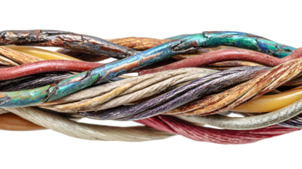 Colorful Twisted Wires Close Up Texture Background