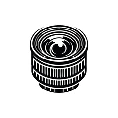 Camera lens icon for photography