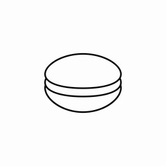 stacked cookie or macaron icon sign vector