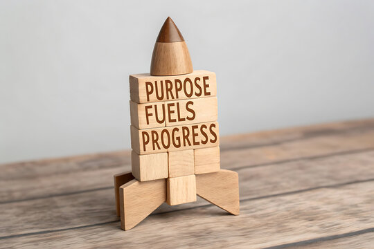 Purpose fuels progress rocket concept sparks business growth and success