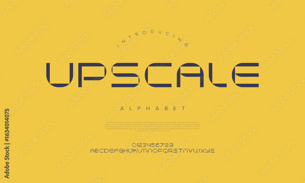 Poster modern futuristic font with rounded edges and techno vibes, great for tech branding, ui design, and 