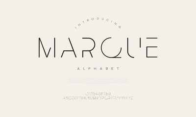 Clean and minimal futuristic font with sleek geometric lines, perfect for modern branding and digital design