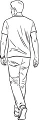 Walking Man Back View