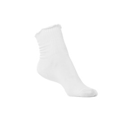 One stylish clean sock isolated on white