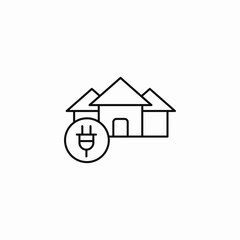 energy house utility icon sign vector