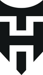 Obraz premium Professional HT Logo Vector Illustration