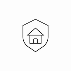 home insurance shield icon sign vector