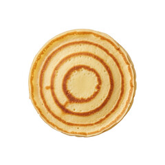 Woven circular basket with spiral pattern isolated on transparent background