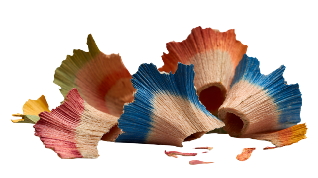 Colorful Pencil Shavings Macro Photography Art