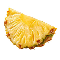 Juicy Pineapple Slice on Black Background