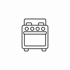 kitchen stove oven icon sign vector