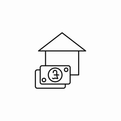 money house pound icon sign vector
