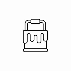 paint bucket spilled icon sign vector