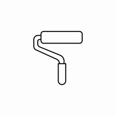 paint roller tool icon sign vector